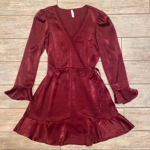 Xhilaration Satin Wrap Dress